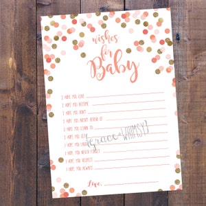 Wishes for baby - Baby Shower activity