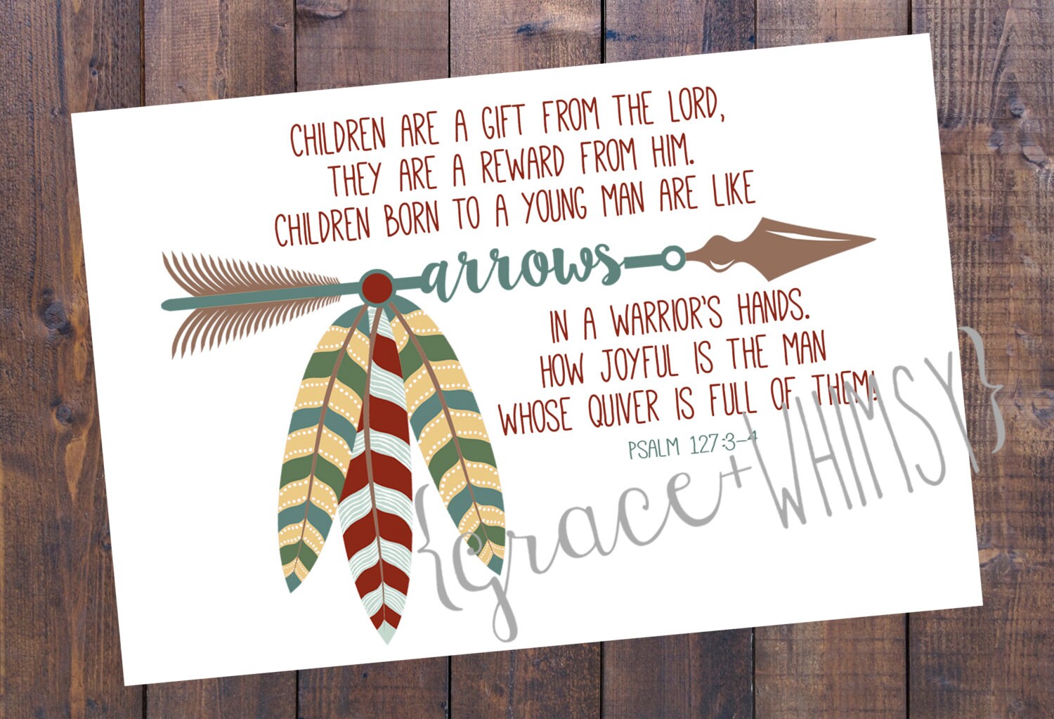 Psalm 127:3-4 Arrow Verse/scripture {digital} - Etsy