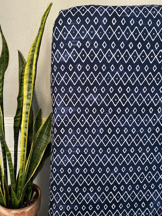 Blue and White Geometric
