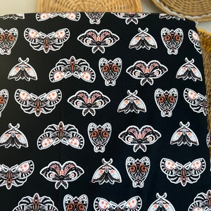 Flannel Black/Pink/Orange Moth