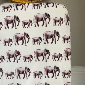 Baby and Mama Elephant Print (changing table cover)