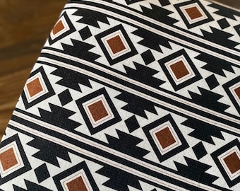 Aztec Copper and Black Print