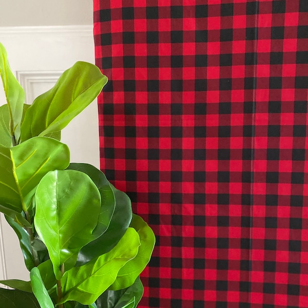 Red Buffalo Plaid Pillowcase Etsy