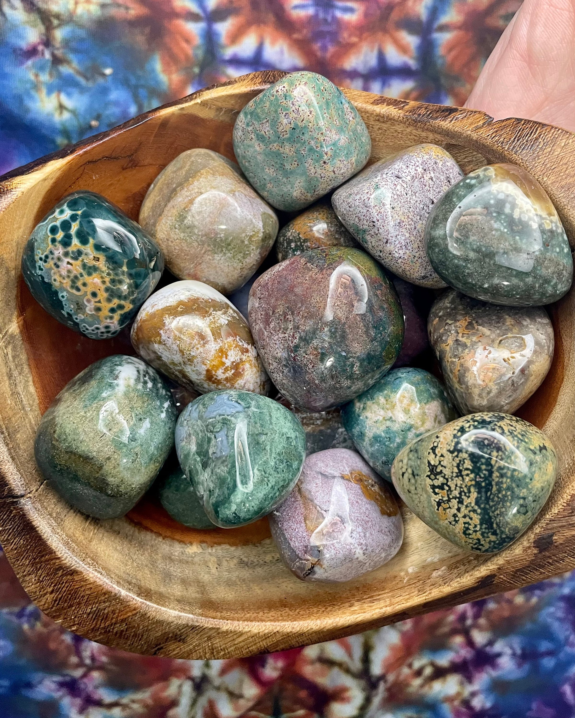 Ocean Jasper Tumbled Stone Large Etsy
