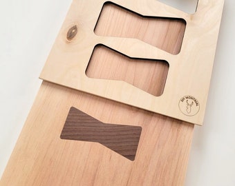 BOW TIE Inlay Fräser Vorlage | Erstellen Sie mit Hilfe dieser Fräser-Vorlage perfekte Inlays für Fliegen. Keine Meißel erforderlich!