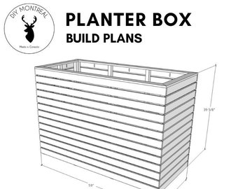 DIY deep slatted planter box / raised garden | PDF Build Plans