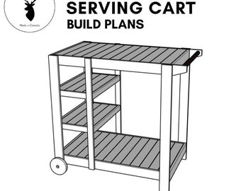 Outdoor Bar Cart | Grill BBQ Cart | PDF Build Plans