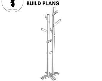 Modern Free Standing Coat Rack | PDF Build Plans