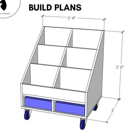 Wood/lumber Storage Cart Plans Etsy