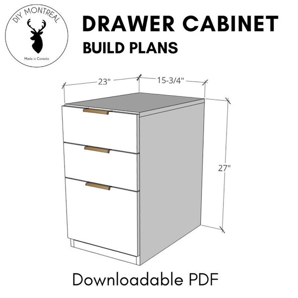 Drawer Cabinet | Office Drawers | PDF Build Plans