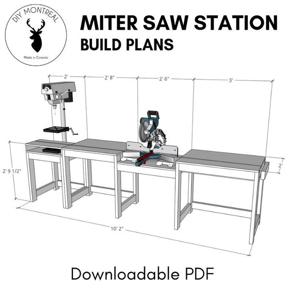 Miter Saw Station | PDF Build Plans