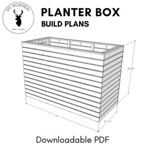 DIY deep slatted planter box / raised garden | PDF Build Plans