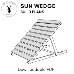 Deck Sun Wedge / Semi-chaise longue / Lettino da patio / Piani di costruzione PDF