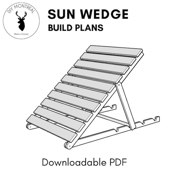 Deck Sun Wedge / Semi-chaise lounge / Patio lounger | PDF Build Plans