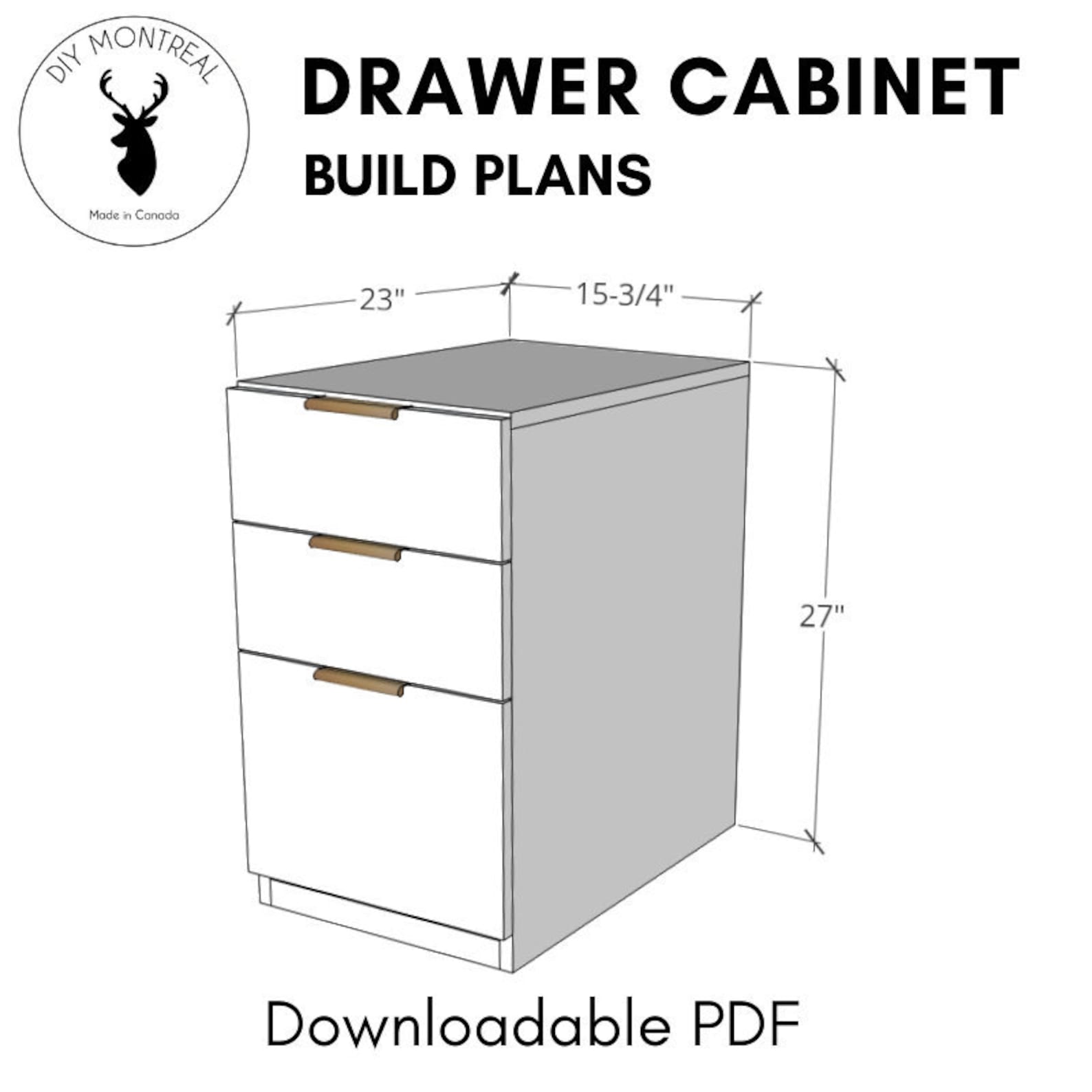 Drawer Cabinet | Office Drawers | PDF Build Plans - Etsy