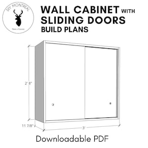 Wall Storage Cabinet With Sliding Doors | Build Plans | DIY Shop Storage | PDF Plans