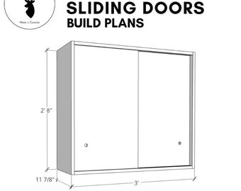 Wall Storage Cabinet With Sliding Doors | Build Plans | DIY Shop Storage | PDF Plans