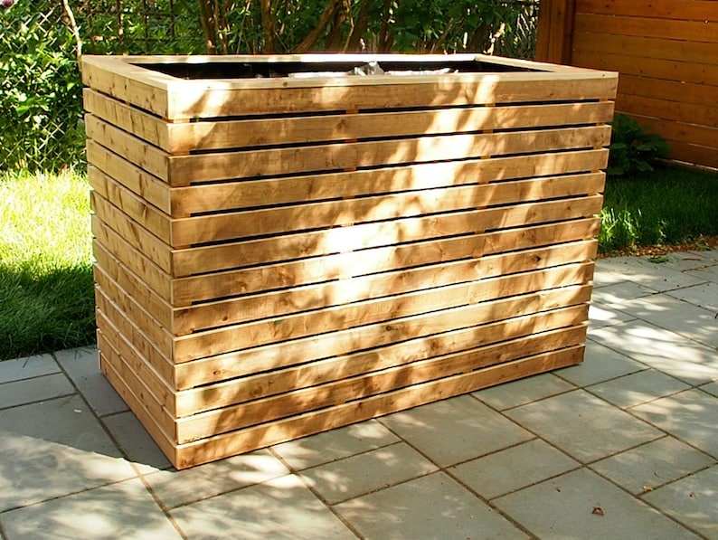 DIY deep slatted planter box / raised garden PDF Build