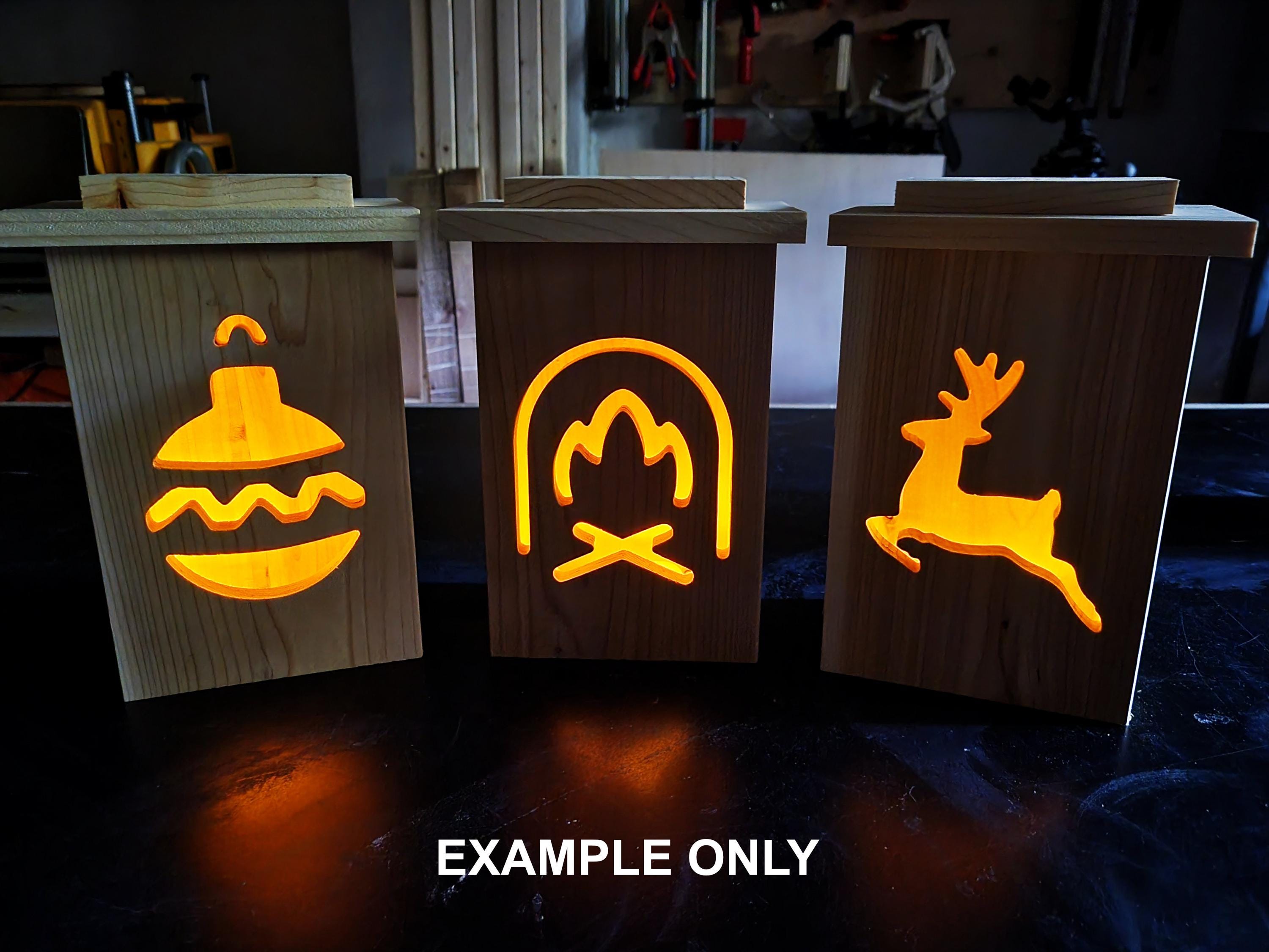 All 12 Christmas Lantern Templates | BUNDLE | Acrylic Router Templates ...