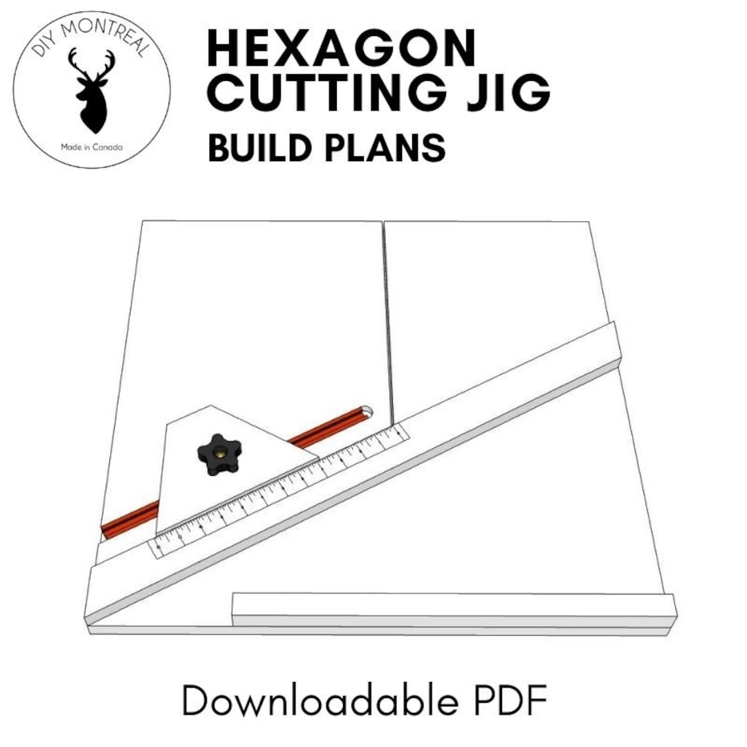 Hexagon Cutting Jig // Adjustable Table Saw Jig for Cutting Wooden