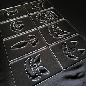 Jack O&#39;Lantern Face Templates | Acrylic Router Template | Pumpkin Face Templates | Halloween