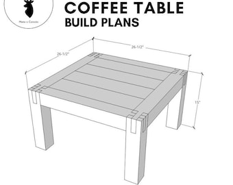 Coffee Table made with Castle Joint Joinery - Build Plans | Square Coffee Table Plans | DIY Outdoor Furniture | PDF Plans