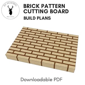 Brick Pattern End Grain Cutting Board | Build Plans | Woodworking | PDF Plans