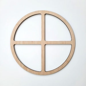 4-compartment Round Serving Tray ROUTER TEMPLATE | Template for creating valet tray with a router | Available in ACRYLIC or plywood