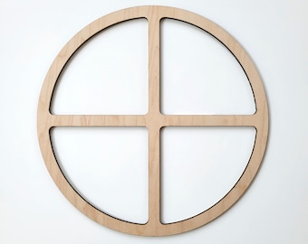 4-compartment Round Serving Tray ROUTER TEMPLATE | Template for creating valet tray with a router | Available in ACRYLIC or plywood