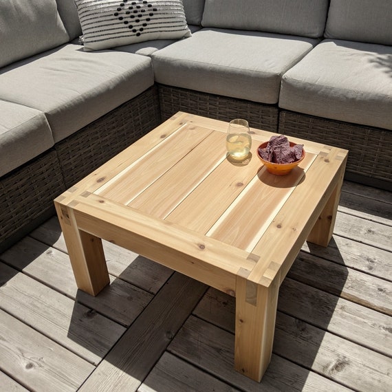 Square coffee on sale table outdoor
