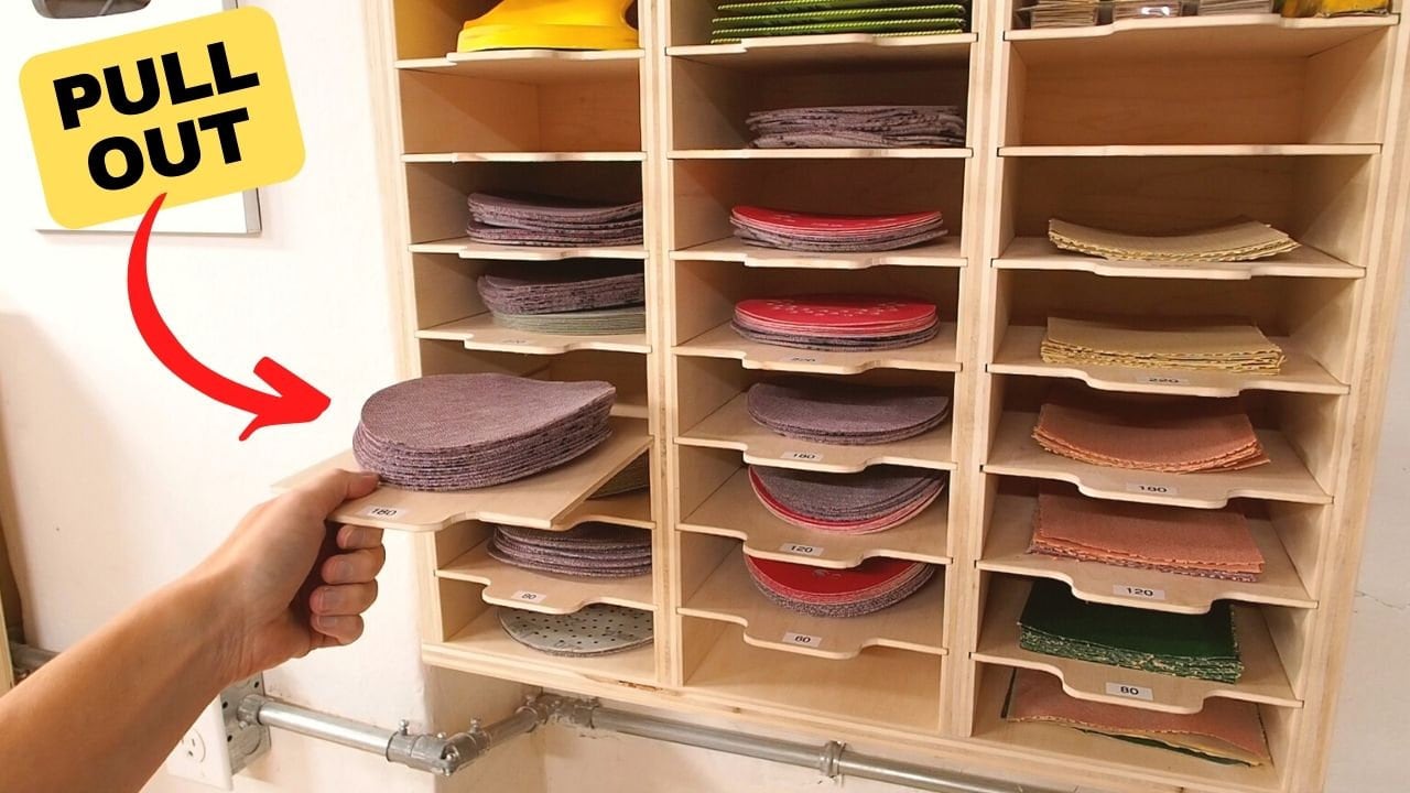 Sandpaper Organizer Sanding Cabinet Storage for Sandpaper