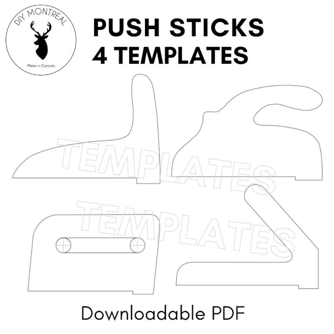 Push Sticks Printable Templates 4 Push Stick Designs PDF Plans 