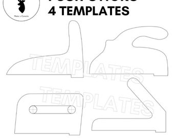 Push Sticks | Printable Templates | 4 Push Stick Designs | PDF Plans