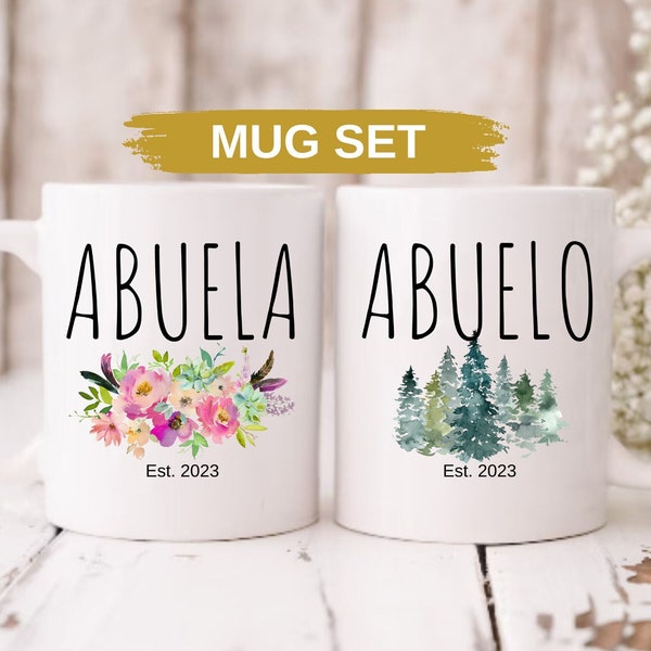 Abuela gift, gift for abuela, abuelo gift, abuela announcement, spanish baby reveal, abuela pregnancy announcement, abuela mug, abuelo mug