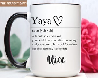 Mimi Gigi Nana Yaya Oma Memew Geschenk-Set: Große Tragetasche & Make-up-Tasche Aus Segeltuch