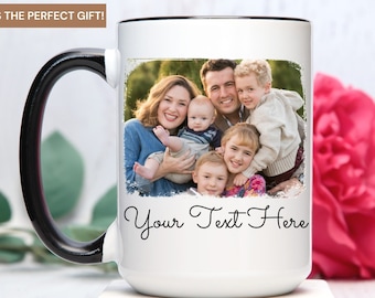 Foto de taza personalizada, taza de café personalizada con imagen, regalo de foto familiar, taza personalizada para mamá, perro de taza personalizado, foto de taza personalizada, taza personalizada