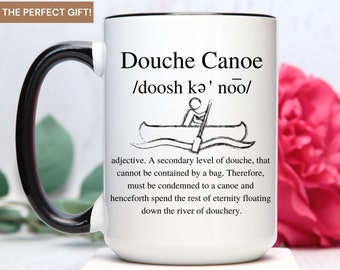 Mug sarcastique, cadeau sarcastique, canoë de douche, tasses drôles pour hommes, Noël blague, cadeau sarcasme, cadeaux de jeux de mots, tasses drôles avec dictons