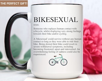 Bicycle Mug, Bicycle Gifts, Cycling Gifts, Mountain Bike Gift, Bike Lover Gift, Mountain Bike Mug, Cycling Mug, Bikesexual, Bike Mug