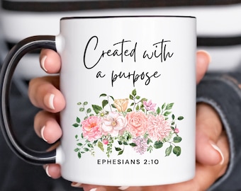 Christian Mug, Ephesians 2:10, Bible Verse Coffee Mug, Christian Coffee Mug, Christian Tea Mug, Christian Gifts, Scripture Coffee Mug