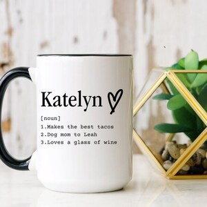 Personalized Name Definition Mug, Personalize Name Coffee Mug With Custom Definition, Custom Name Mug, Name Meaning Mug, Name Definition Cup image 3