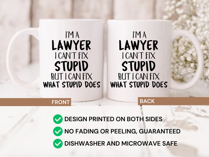 lawyer gift, lawyer mug, lawyer gift for man, lawyer gift for women, lawyer gift for office, lawyer graduation gift, lawyer coffee mug image 2
