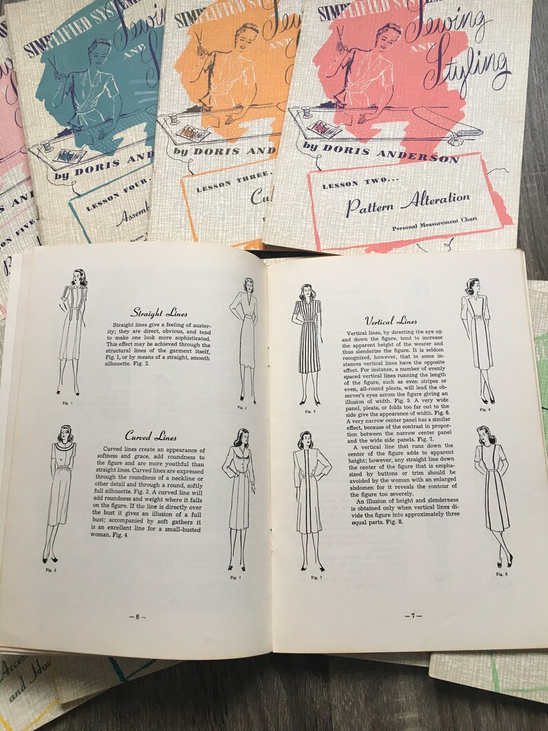 set of 10 Simplified Systems of Sewing /& Styling books by Doris Anderson