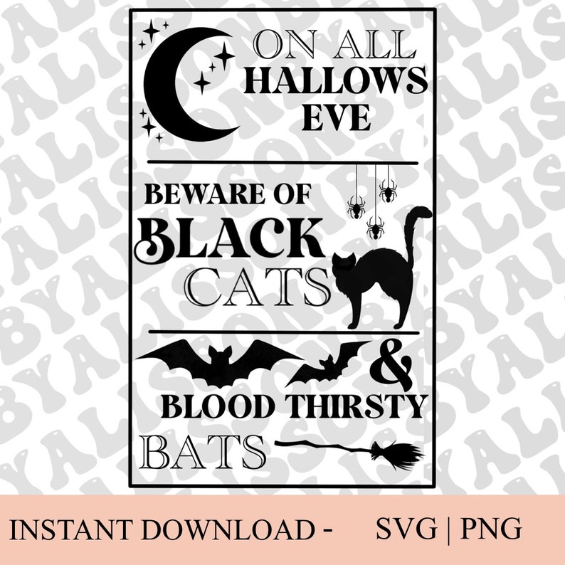 All Hallows Eve | SVG PNG | Instant Download - Etsy