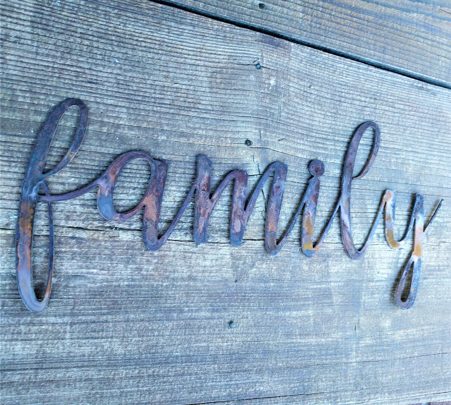 Metal Family Sign Farmhouse Wall Decor Words Rustic Metal Family Sign Farmhouse Wall Decor Words Rustic Word Signs Art