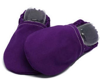 Purple baby shoes, Purple booties, Purple baby girl, Stay on booties, Baby shower gift, Shoes baby girl, Baby shoes, Toddler slippers, Boots