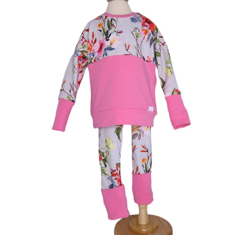 Childrens clothing, Kids clothing, Toddler clothing, Childrens pants, Floral pants girl, Grow with me pants, Kids Joggers, Harem, Baby gift image 9