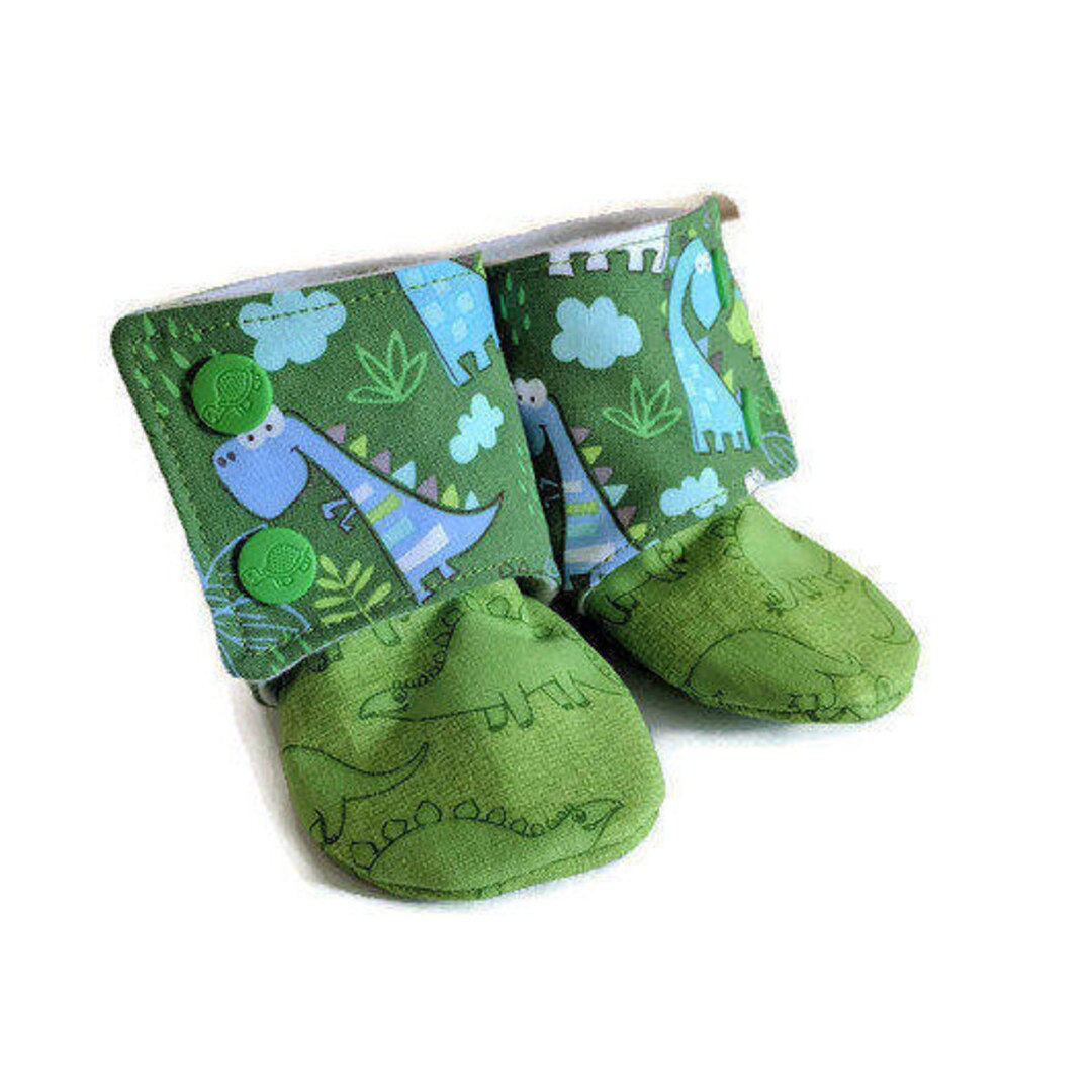 Dinosaur Baby Booties Stay on Baby Booties Stay on Baby Etsy