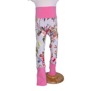 Childrens clothing, Kids clothing, Toddler clothing, Childrens pants, Floral pants girl, Grow with me pants, Kids Joggers, Harem, Baby gift image 7