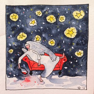 Cartão aquarela feito à mão adequado para aniversários/aniversários/festas de despedida de solteiro/despedida de solteiro