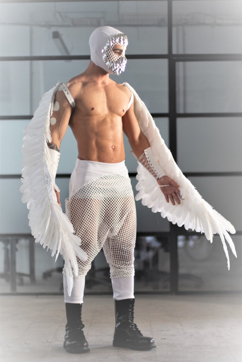 White Angel Wings Stage Performance Costume for Christmas Etsy